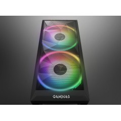 GAMDIAS APOLLO M1 computer case Tower Nero, Trasparente