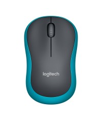 Logitech Mouse M185 Wireless Opt Usb Black-Blue
