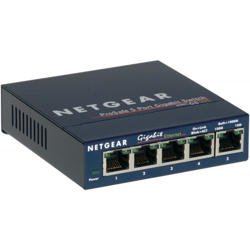 Switch Netgear 1000M 5P. GS105