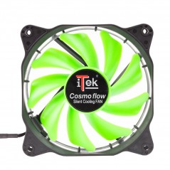 iTek Ventola Cosmo Flow 120 LED Verde Circolare