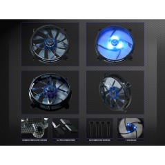 Vendita Aerocool Ventole Aerocool RS12 Carbon Fiber Blue Edition Fan - 120mm Offerta del Mese EN55321