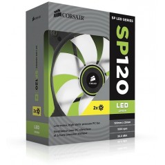 Corsair Ventola 12Cm Sp120 2 Static Green Led Series 2 pezzi Offerta del Mese