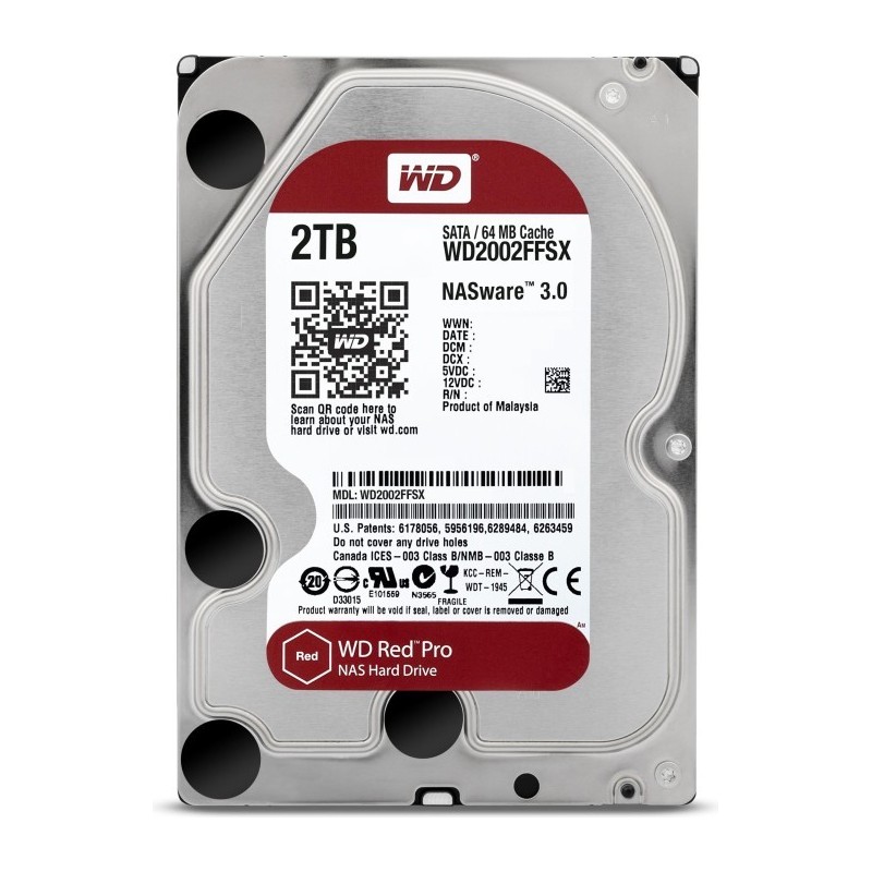 Western Digital HDD 2TB WD Red Pro 64MB 7200rpm SataIII 3.5"