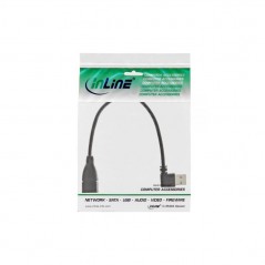 Vendita Inline Cavi Usb Esterni InLine Smart USB 2.0 prolunga Type A maschio angolato a Type A femmina nero 0.2m 34602R