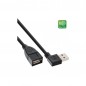 InLine Smart USB 2.0 prolunga Type A maschio angolato a Type A femmina nero 0.2m