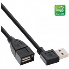 Vendita Inline Cavi Usb Esterni InLine Smart USB 2.0 prolunga Type A maschio angolato a Type A femmina nero 2m 34618R