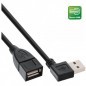 InLine Smart USB 2.0 prolunga Type A maschio angolato a Type A femmina nero 2m