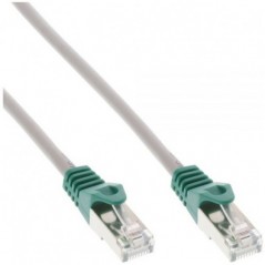 Vendita Inline Cavi Di Rete Lan - Rj45 InLine Cavo Patch LAN Crossover. SF-UTP Cat.5e guaina PVC CU (100% rame) grigio 0.3m 7...