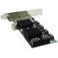 InLine Controller SATA. 8x SATA 6Gb/s. Scheda PCIe 2.0 (PCI-Express). Staffa Low-Profile inc.