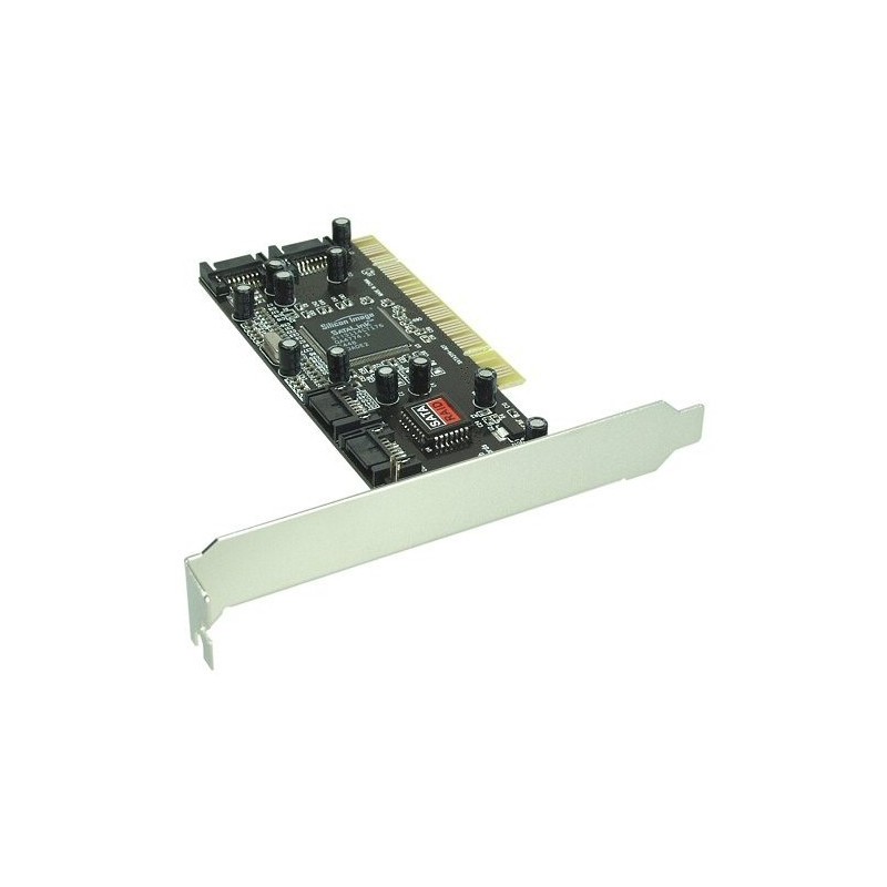 InLine Scheda Controller HDD SATA RAID. 4 canali. 32-bit PCI Bus. Raid 0. 1. 1+0. Silicon Image SATA Link Sil3114 Chip