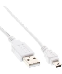 Vendita Inline Cavi Usb Esterni InLine Cavo Mini-USB 2 0 USB-A maschio - Mini-B maschio (5poli) bianco 2m Offerta 31820W