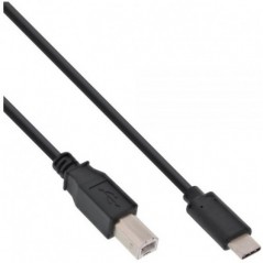 Vendita Inline Cavi Usb Esterni InLine Cavo USB 2.0 Type C maschio a Type A maschio nero 0.5m 35766