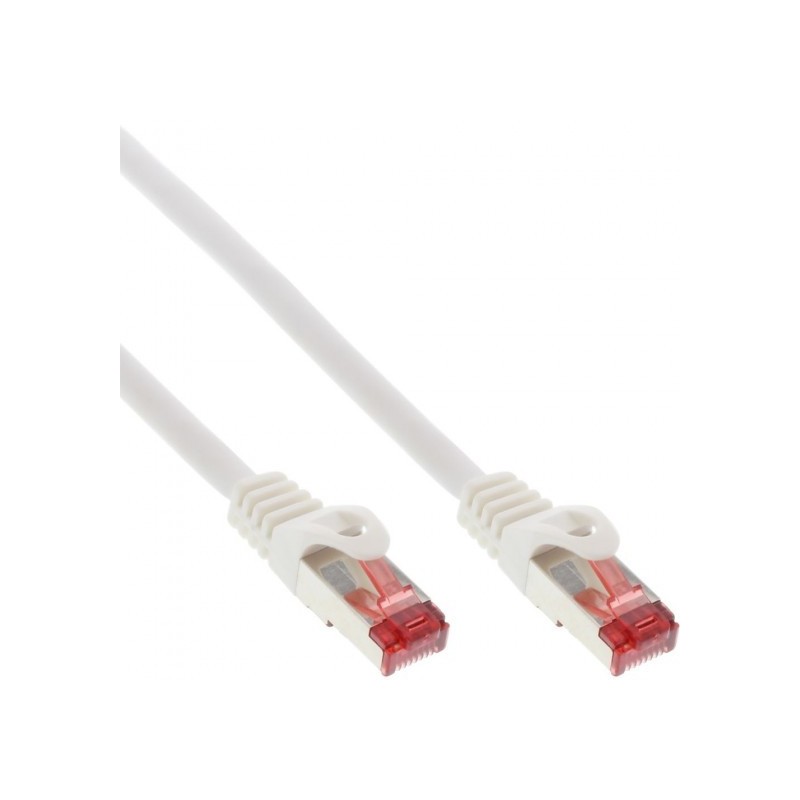 InLine Cavo Patch LAN S-FTP (PiMf) Cat.6 250MHz guaina PVC CCA (lega rame-alluminio) bianco 2m