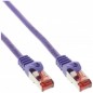 InLine Cavo Patch LAN S-FTP (PiMf) Cat.6 250MHz guaina PVC CU (100% rame) porpora 0.3m
