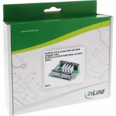 Vendita Inline Schede Espansione Sata InLine Scheda Mini-PCIe 2.0 M.2. 4x SATA 6Gb-s. RAID 0.1.10.JBOD 66910