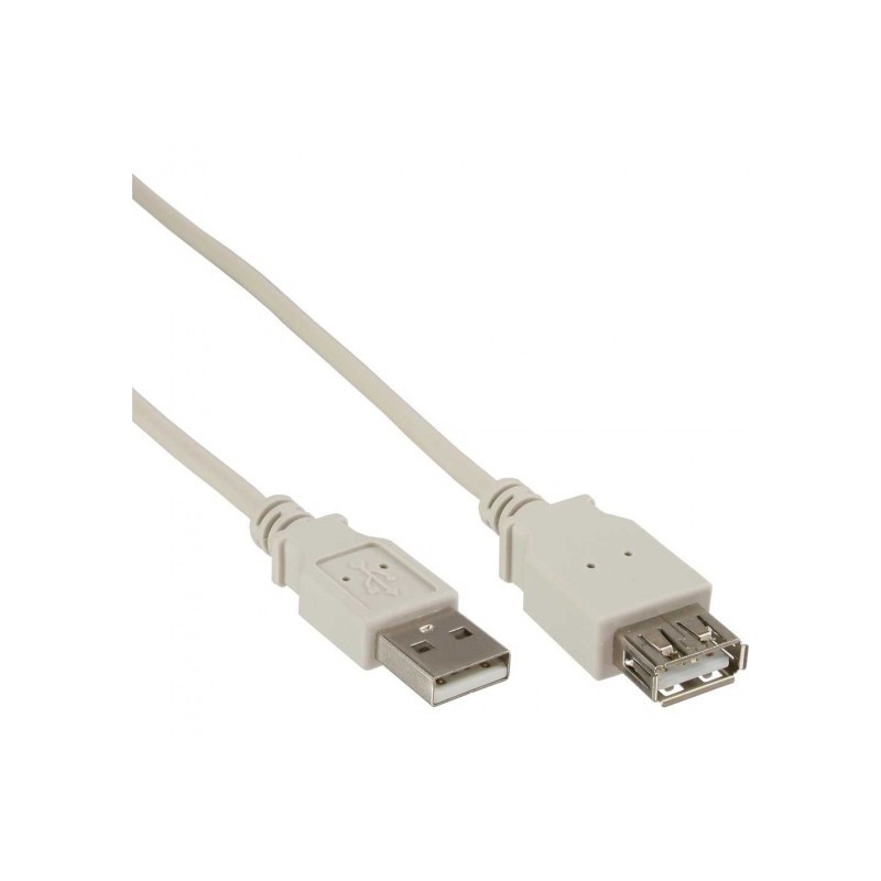 InLine Cavo USB 2.0 Prolunga Type A maschio - femmina beige 1.8m bulk