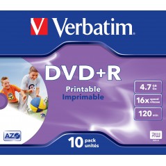 Verbatim DVD+R vergine 4.7 gb 43508 10 pz stampabile Offerta del Mese