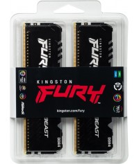 Memoria Ram Kingston Ddr4 16GB 3600 FURY Beast RGB KF436C17BBAK2/16 Kit 2x8GB