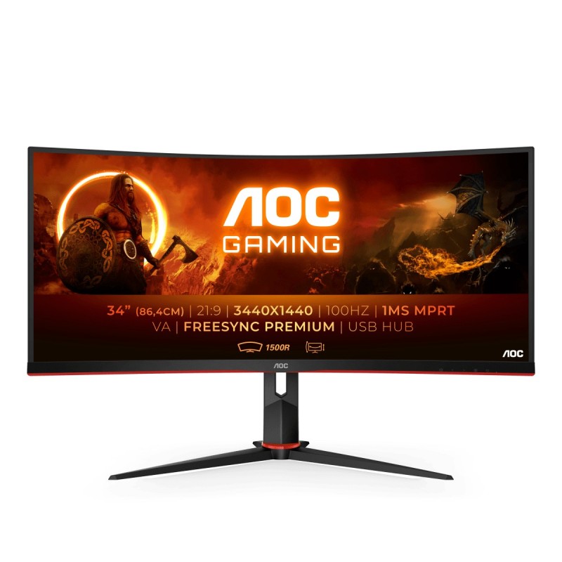 AOC CU34G2/BK LED display 86,4 cm (34") 3440 x 1440 Pixel Quad HD Nero