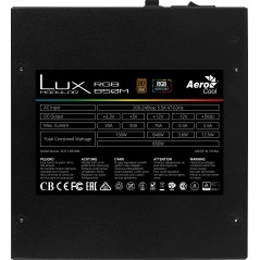 Vendita Aerocool Alimentatori Per Pc Aerocool LUX RGB 850M alimentatore per computer 850 W 20+4 pin ATX Nero LUXRGB850M