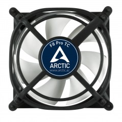 ARCTIC F8 Pro TC Case per computer Ventilatore 8 cm Nero, Bianco 1 pz