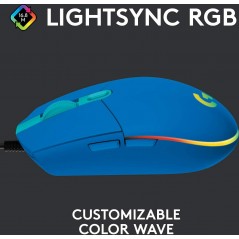 Logitech Mouse G G203 LIGHTSYNC USB tipo A 8000 DPI