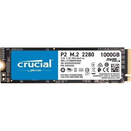 Crucial Ssd M.2 1TB P2 CT1000P2SSD8 PCIe NVME
