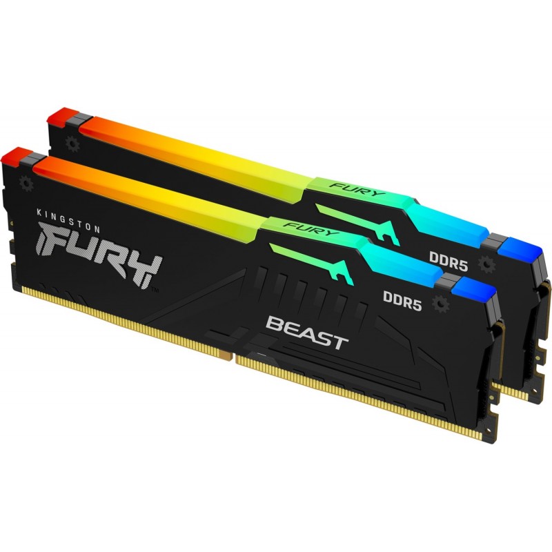 Kingston DDR5 32GB 5200 FURY Beast RGB KF552C40BBAK2-32 KIT 2x16GB