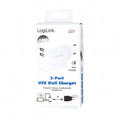 LogiLink Caricatore da parete 2 x USB - PA0210W