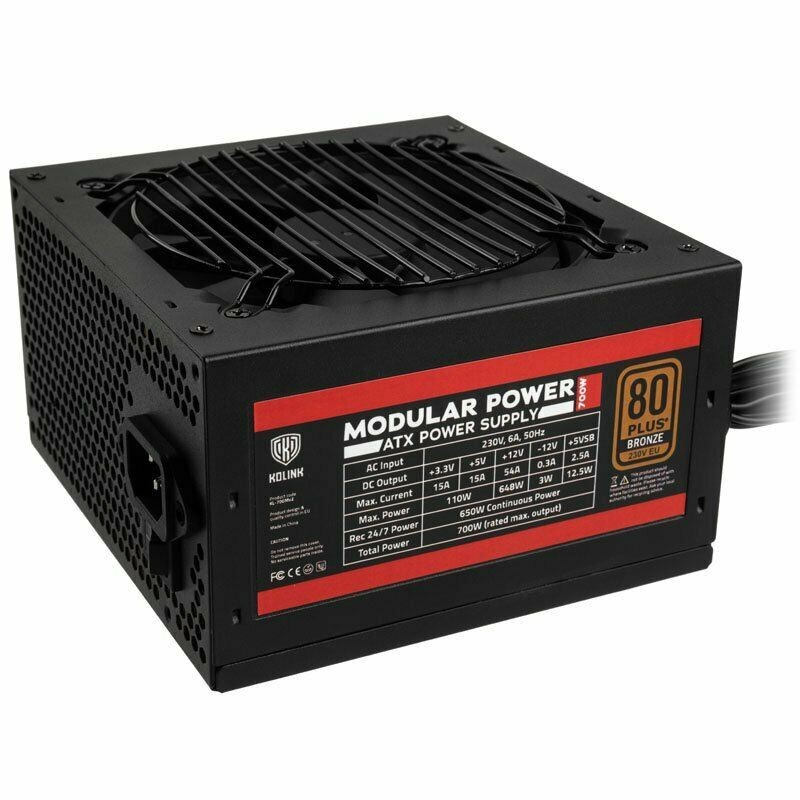 Kolink Modular Power 700W SemiModulare 80+ Bronze PFC Attivo ATX