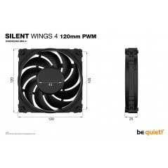 Vendita Be quiet! Ventole Ventola Be Quiet SilentWings 4 120mm PWM BL093