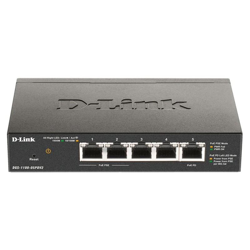 D-Link Switch 5-Port 10/100/1000 DGS-1100-05PDV2
