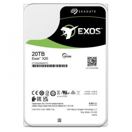 Vendita Seagate Hard Disk 3.5 Hard Disk 3.5 Seagate Exos X20 ST20000NM007D 20TB ST20000NM007D