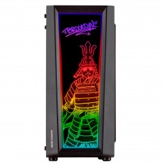 Vendita Mars Gaming Case MARSGAMING CASE MID TOWER MC-ART BLACK DUAL GLASS DRAWING ART SYST. 12CM FR MCART