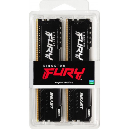 Memoria ram Kingston Ddr4 16GB KIT 2x8GB PC 3600 FURY Beast KF436C17BBK2/16