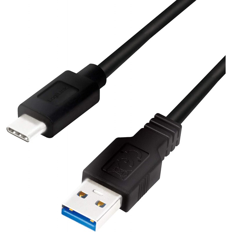 Cavo LogiLink USB 3.2 Kabel A-Stecker-C-Stecker BlaCK 2 m