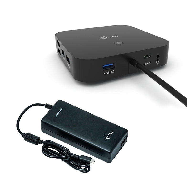 I-TEC USB-C Dual Display Docking Station Universal Charger
