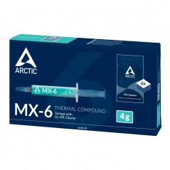 ARCTIC MX-6 Thermal Compound - Pasta Termoconduttiva da 4Gr con 6 Cleaner