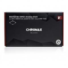 Vendita Noctua Filtri & Griglie per Ventole Noctua NA-SAVG2 chromax black Kit composto da 3 antivibrazioni in silicone per ve...