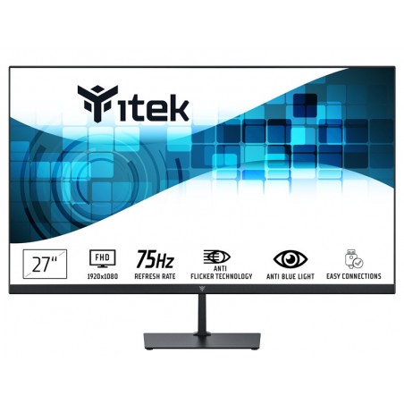 Vendita iTek Monitor Led Monitor ITEK GWF 27 FLAT FHD SLIM FRAMELESS HDMI VGA ITMF27V075FHD