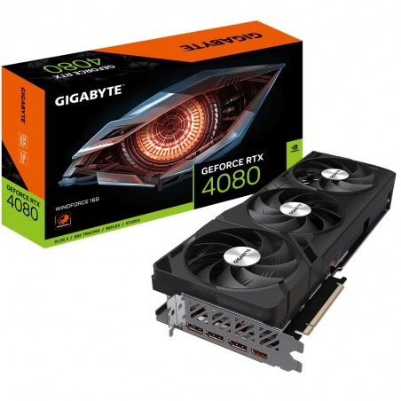 Vendita Gigabyte Schede Video Nvidia Gigabyte GeForce® RTX 4080 16GB WINDFORCE GV-N4080WF3-16GD