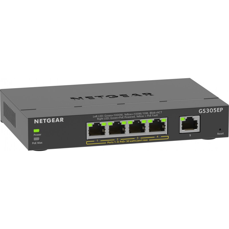 Netgear Plus Switch 5-port 10/100/1000 GS305EP-100PES
