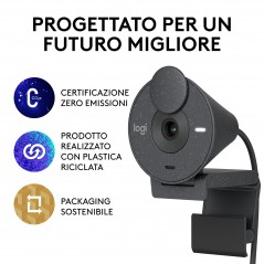 Vendita Logitech Webcam Webcam Logitech BRIO 300 (960-001436) - Farbe - 2 MP - 1920 x 1080 960-001436