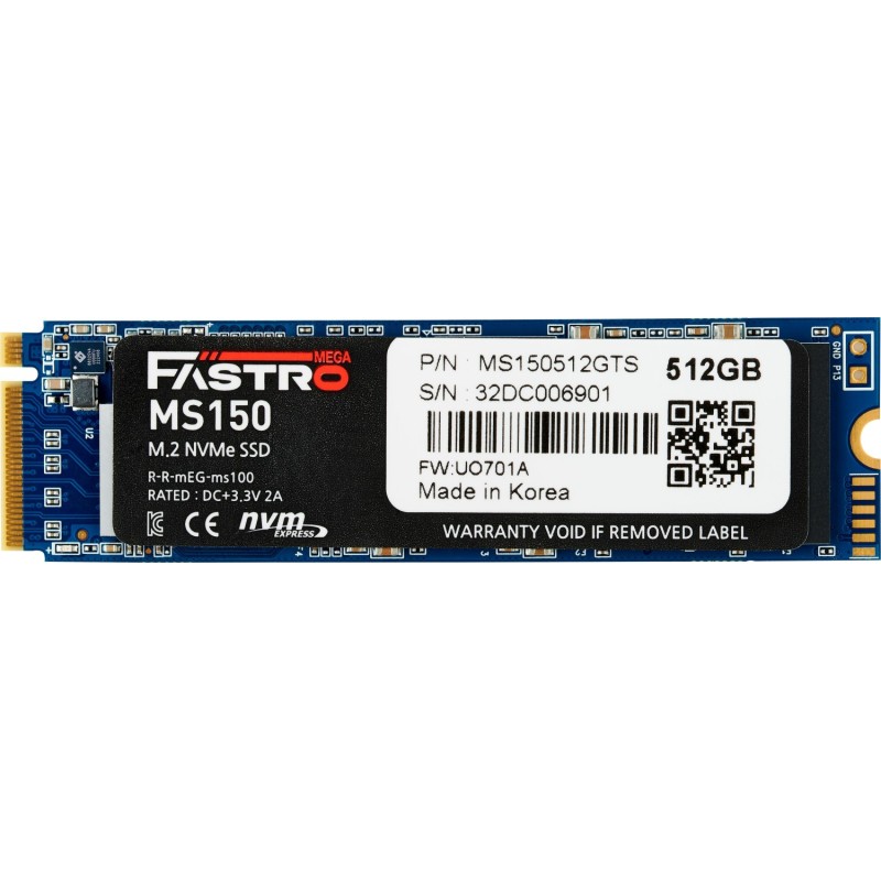 Mega Fastro M.2 512GB MS150 PCIe MS150512GTS PCIe 3.0 x4