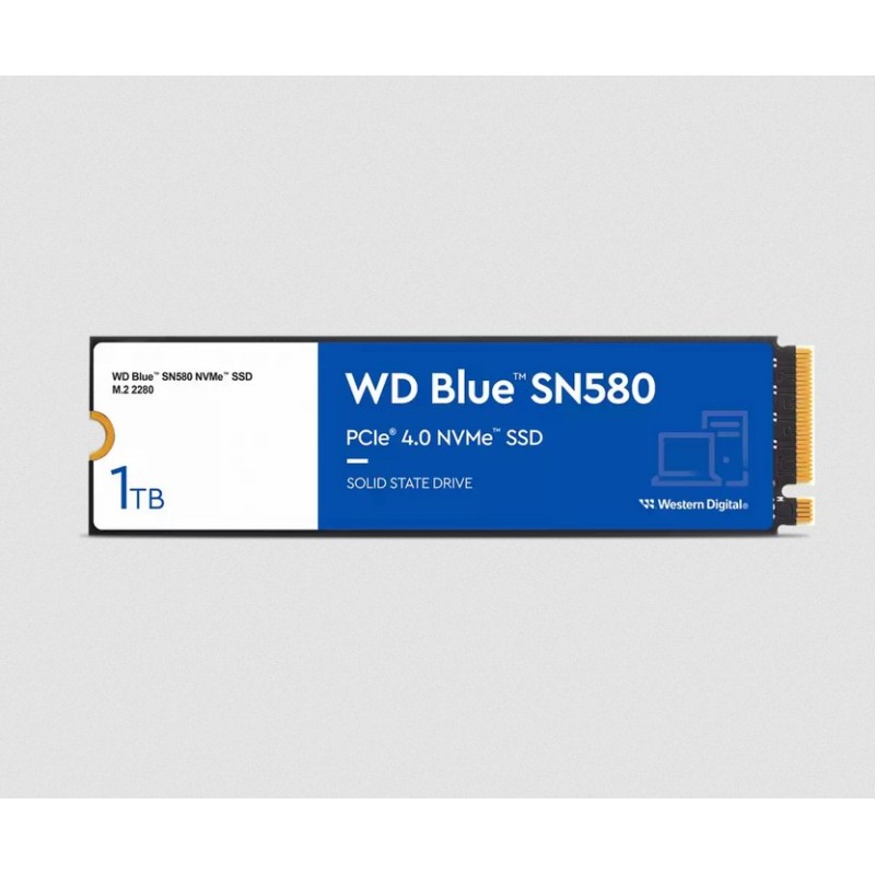 Western Digital Blue SSD M.2 1TB SN580 NVME M.2 PCIe 4.0 x4 WDS100T3B0E