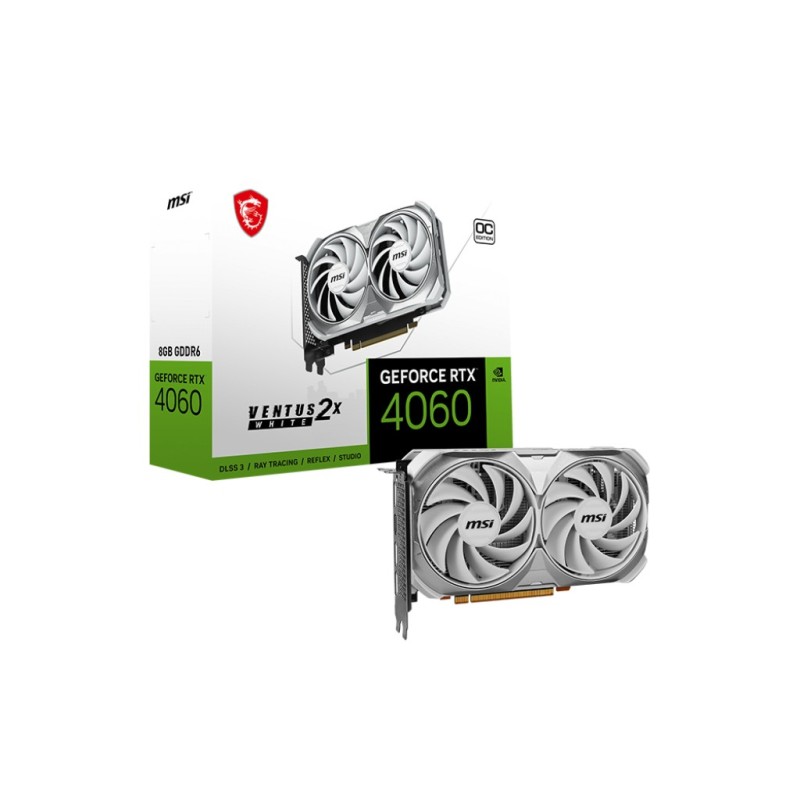 MSI GeForce® RTX 4060 8GB VENTUS 2X WHITE OC