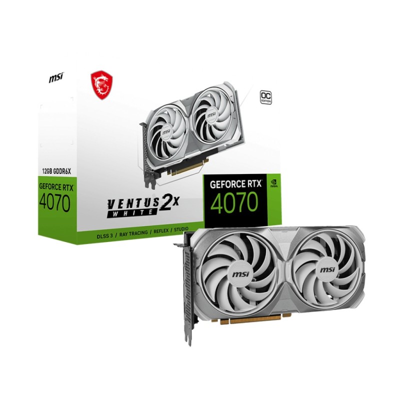 MSI GeForce® RTX 4070 12GB Ventus 2X WHITE OC