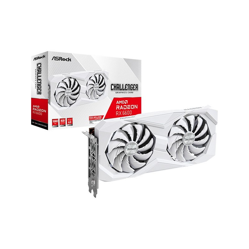 ASRock Radeon RX 6600 8GB Challenger White