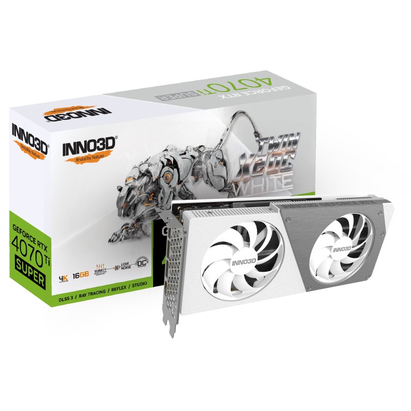 Inno3D GeForce® RTX 4070 Ti 16GB SUPER TWIN X2 OC White