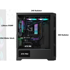 RAIJINTEK CASE M.TOWER ARCADIA III MS4 4xARGB FAN TG 365mm VGA